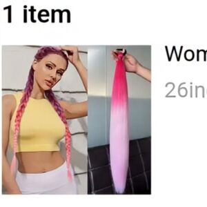Pink Ombre Braiding Hair Extensions